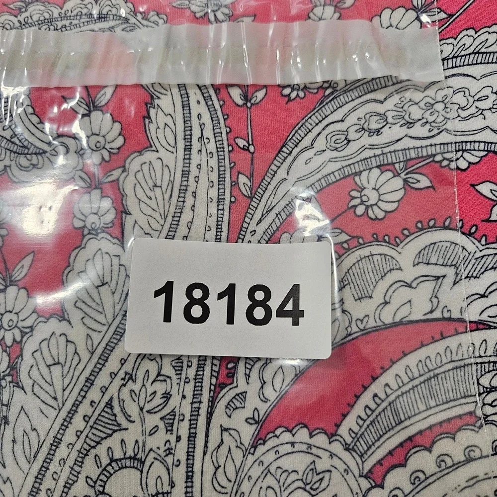 Talbots Womens Size S Pink Paisley 3/4 Sleeve Cotton Spandex Tee Shirt - Picture 8 of 8